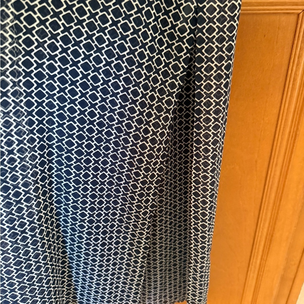 Michael Kors Navy Blue and White Button-Down Cover Up Maxi Dress - Picture 6 of 6